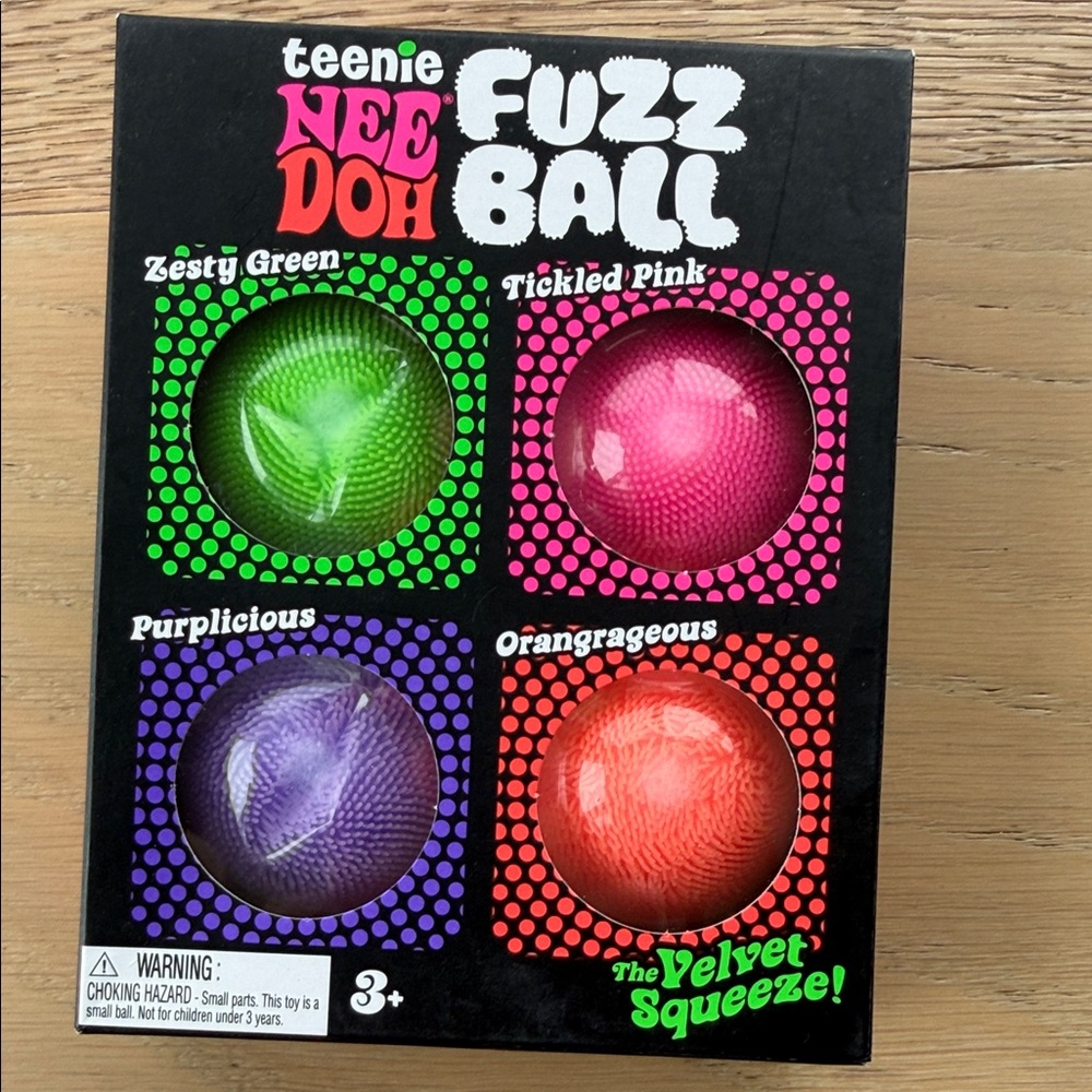 Teenie NeeDoh Fuzz Ball Velvet Squeeze - Multi Color Pack - Picture 6 of 7